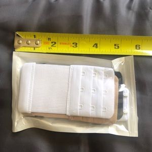 White, nude and black bra back extenders